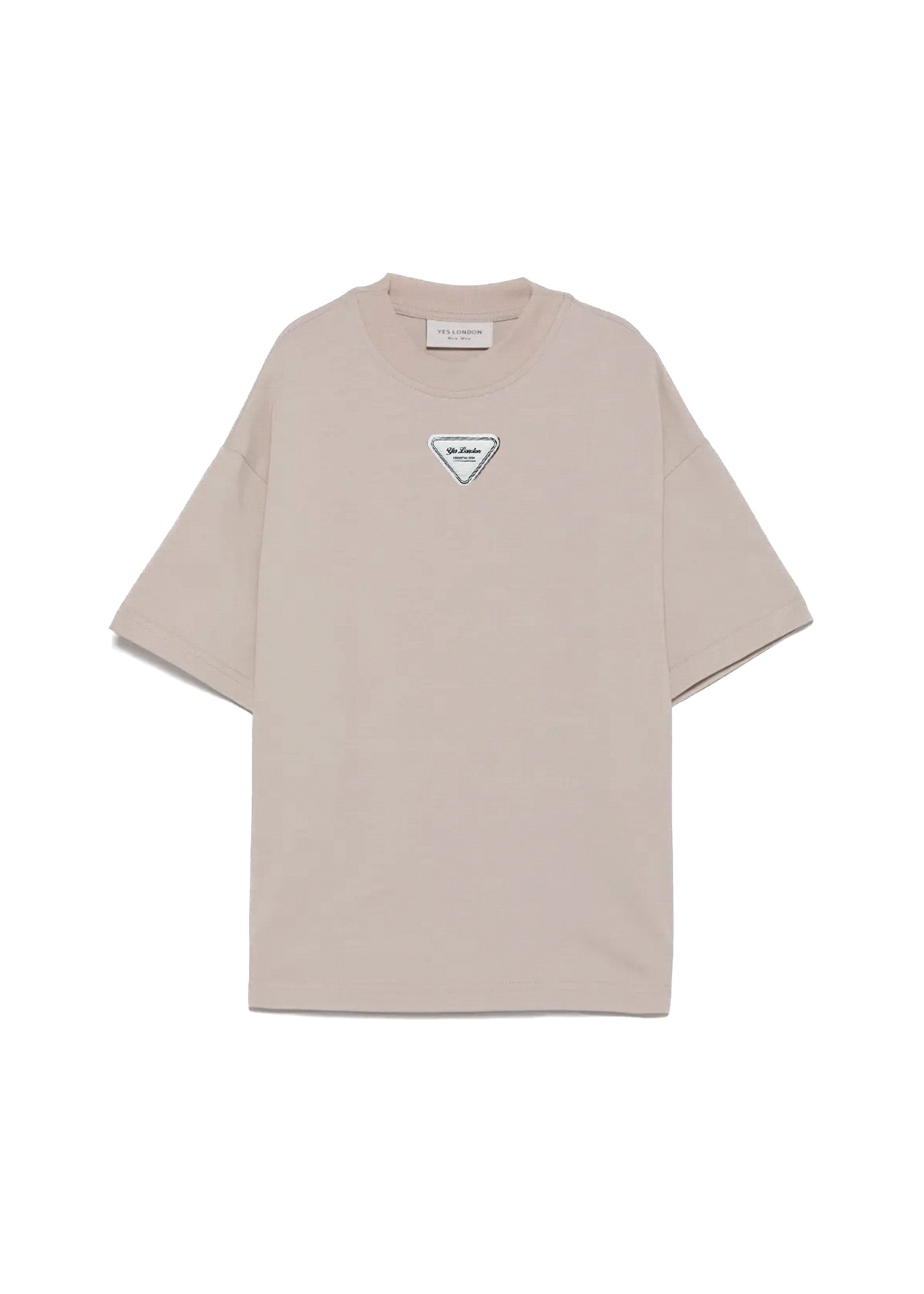 Yes London T-shirt Beige con Patch per Bambini
