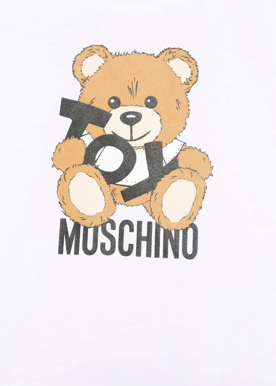 Moschino Kids T-shirt Bianca con Stampa Toy per Neonati