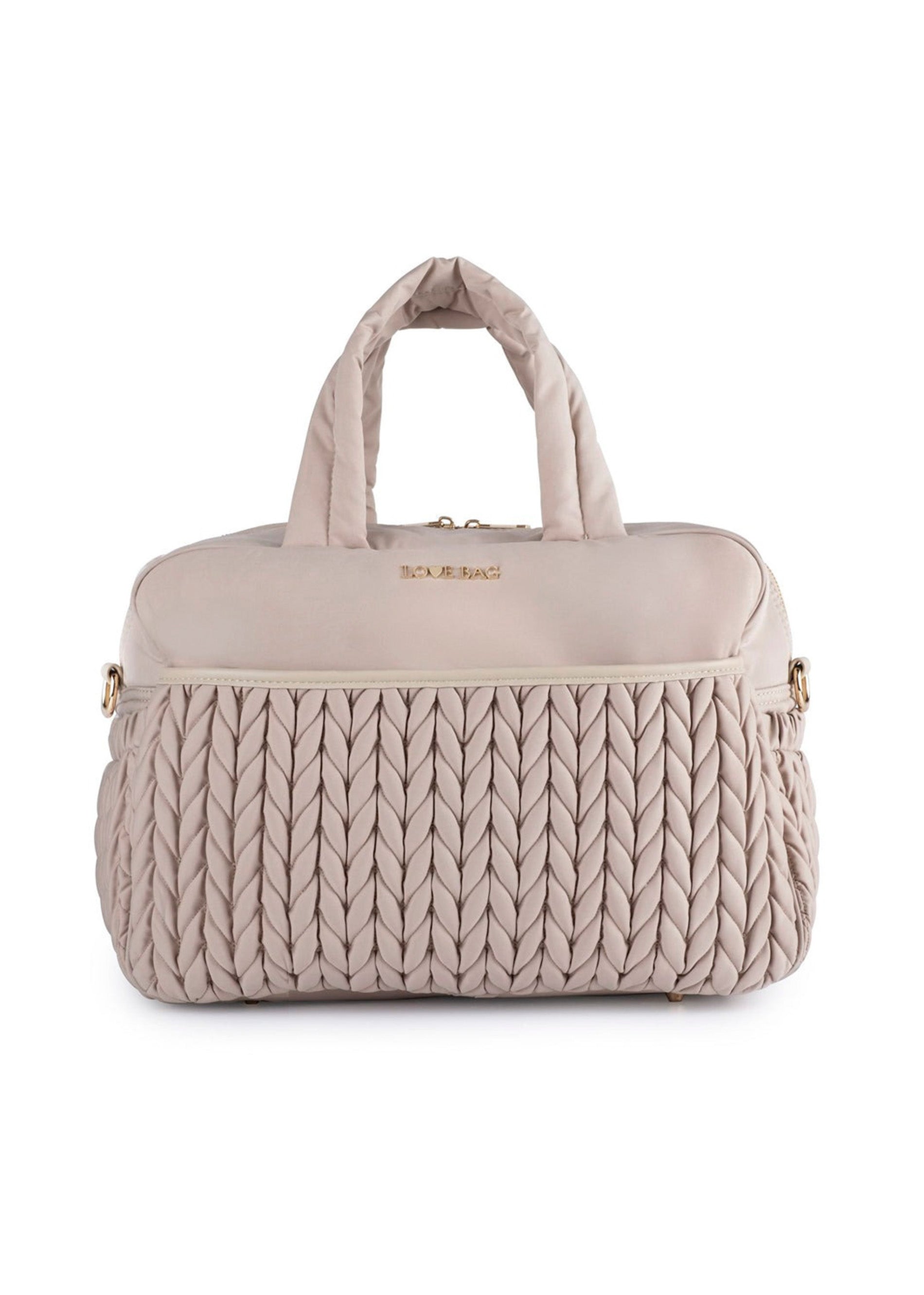 Love Bag Borsa Mamma 48 Ore Beige Intrecciata