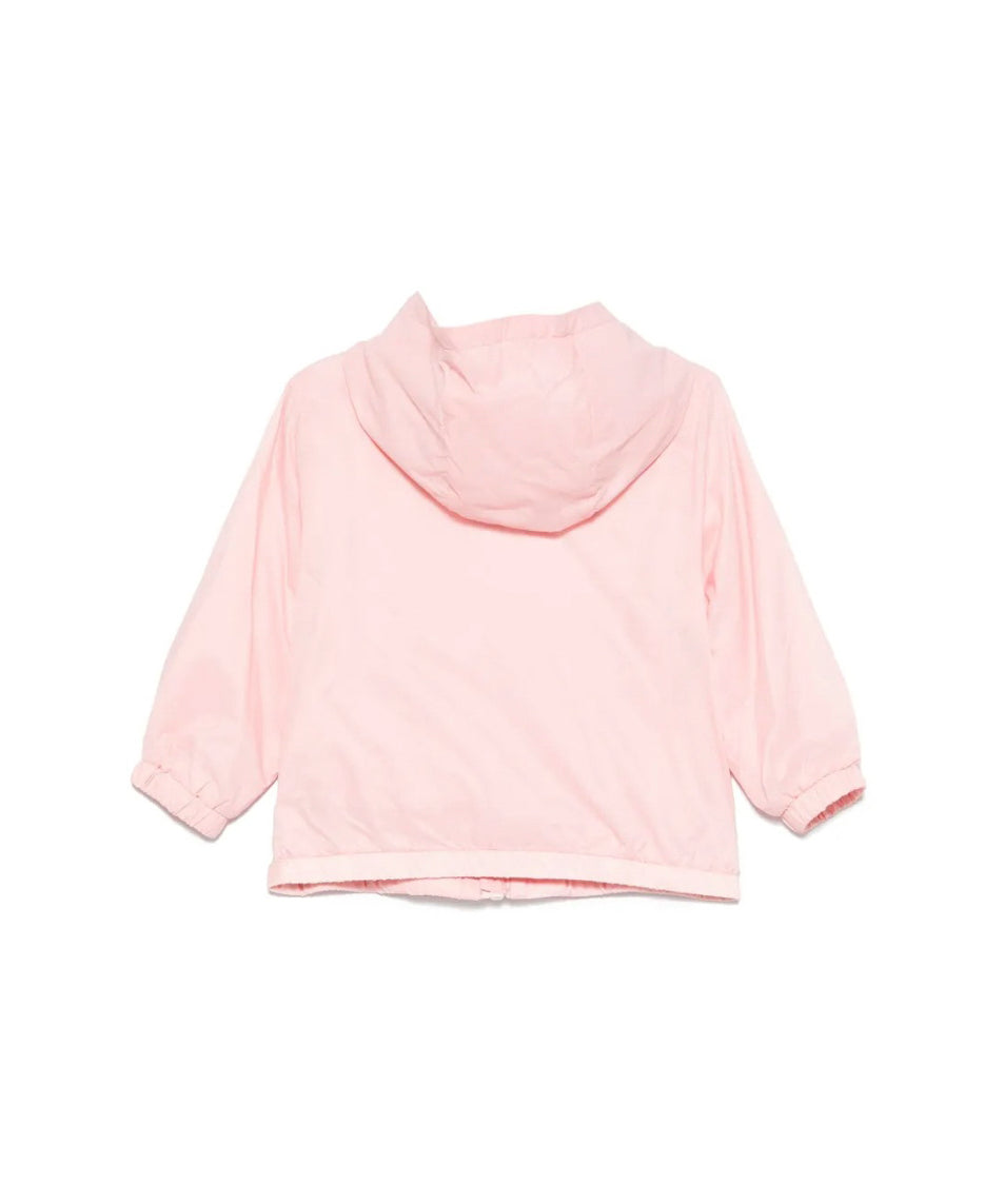 Moschino Kids Giubbino a Vento Rosa con Stampa Toy per Neonate
