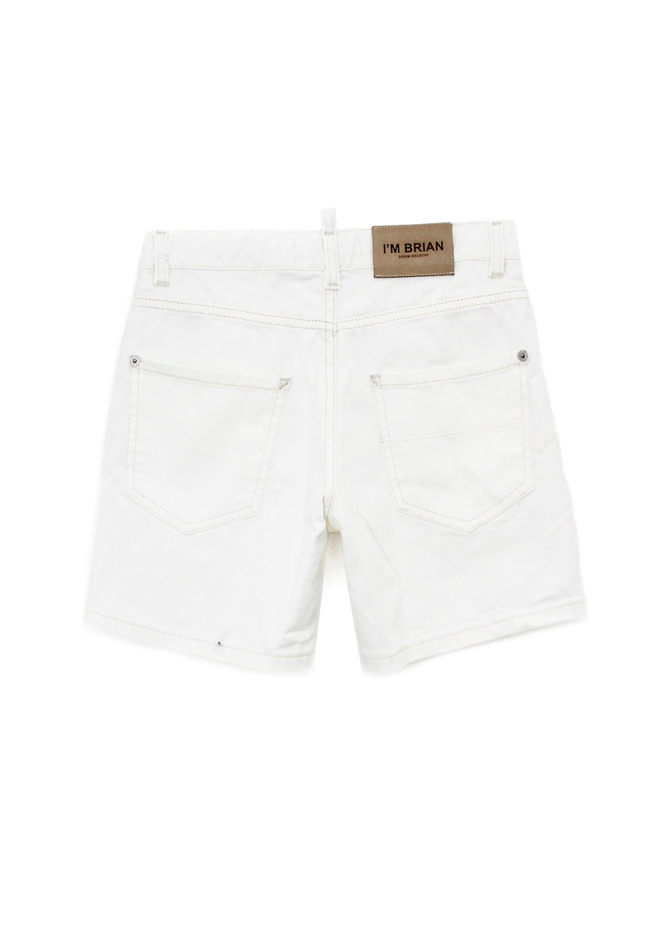 I'm Brian Bermuda in Jeans Bianco per Bambini (retro)