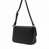 Msgm Kids Borsa con Tracolla Nera con Stampo Maxi Logo a Contrasto per Bambine