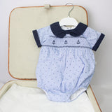 Deolinda Pagliaccetto Celeste Sailor per Neonate