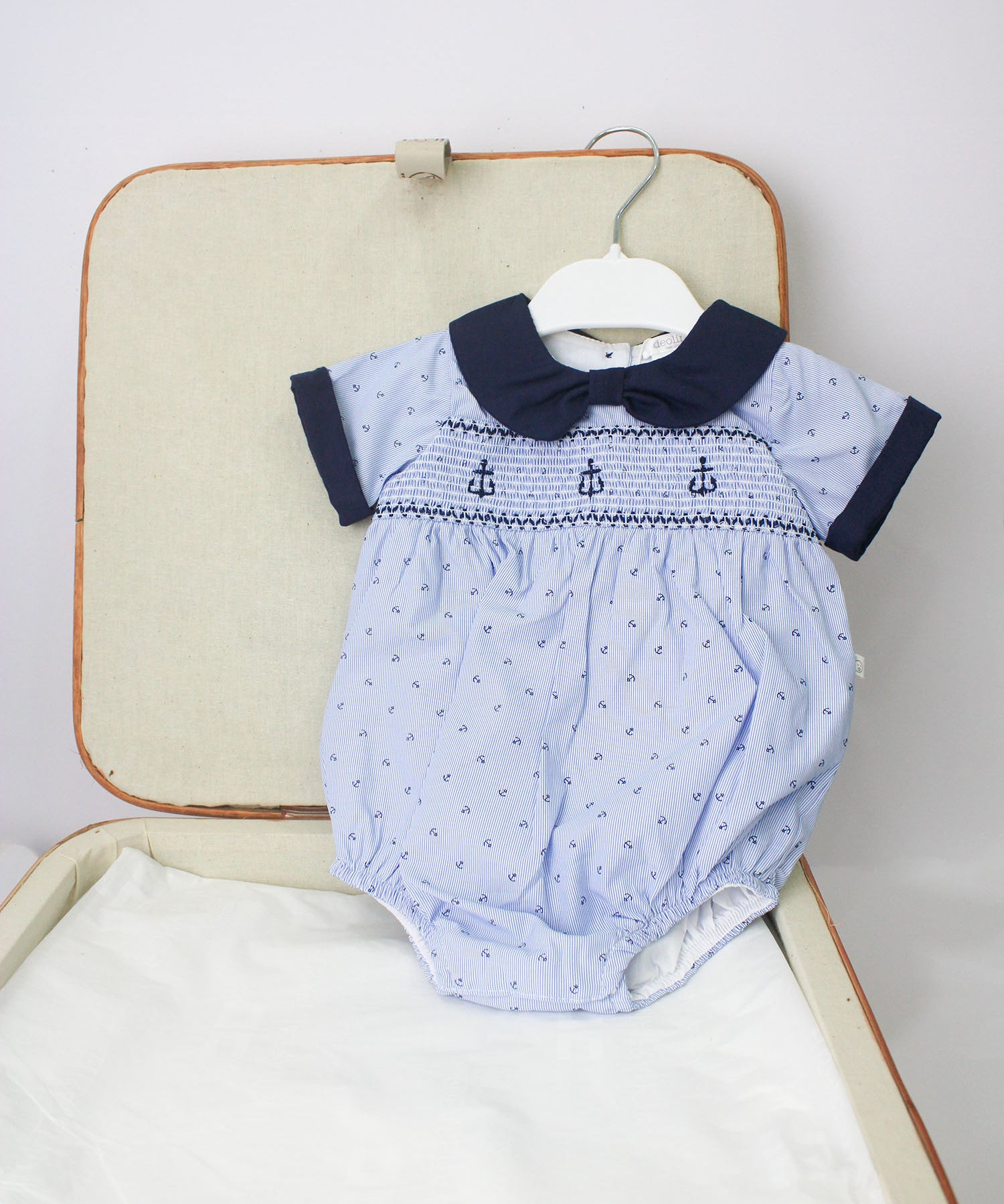 Deolinda Pagliaccetto Celeste Sailor per Neonate
