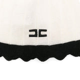 Elisabetta Franchi La Mia Bambina Cappello Burro/Nero con Logo per Neonate