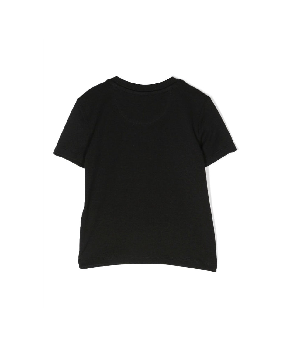 Calvin Klein Kids T-shirt Nera con Stampa Logo per Neonati