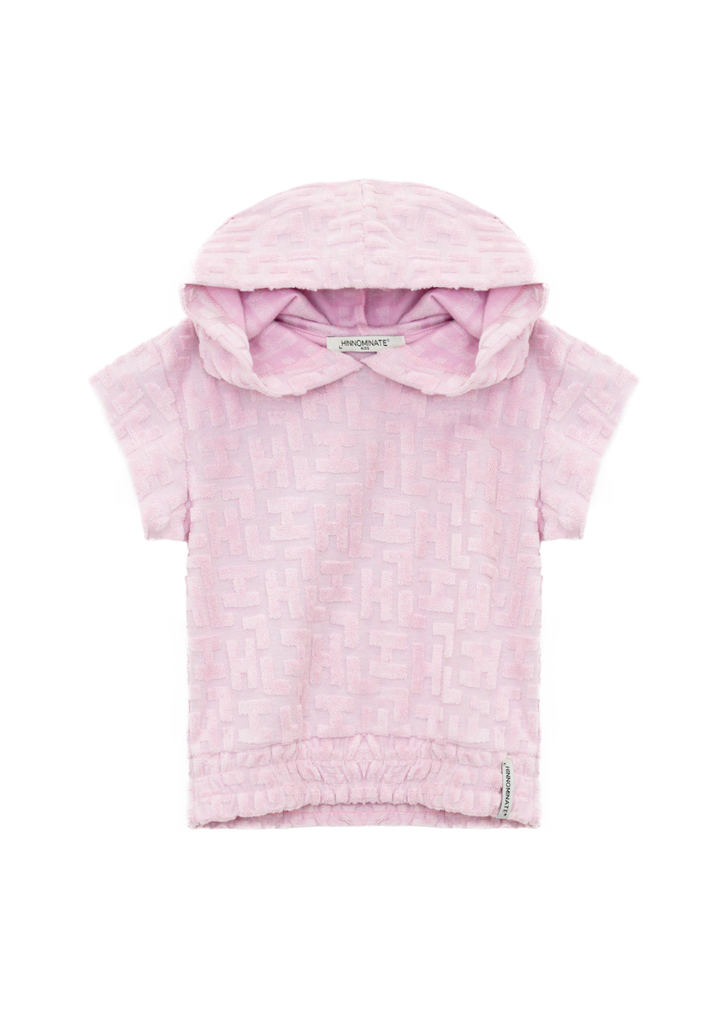 Hinnominate Kids Felpa Rosa con Logo All-over