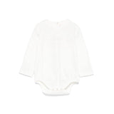 Elisabetta Franchi La Mia Bambina Body Panna con Ricamo per Neonate