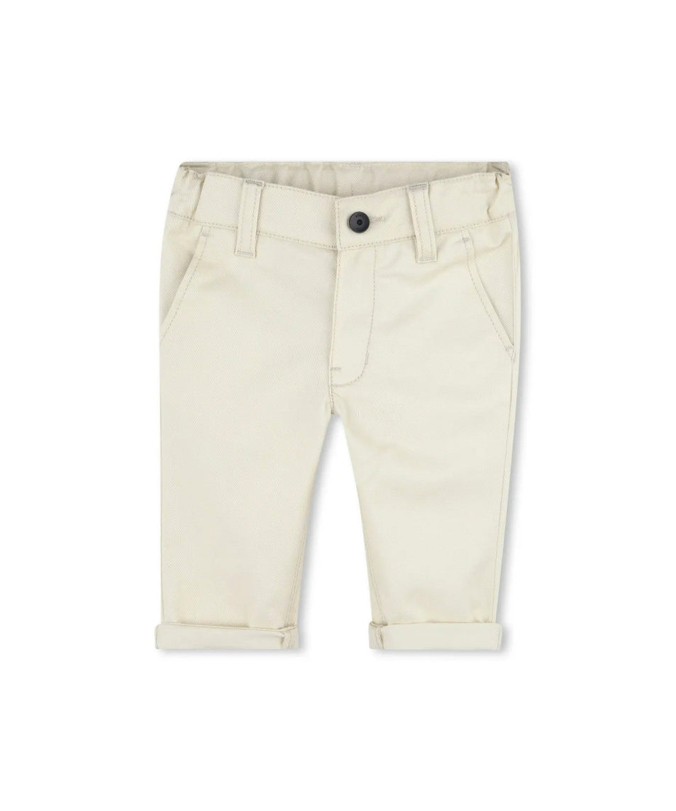 Boss Kids Pantaloni Sabbia Chiari per Neonati