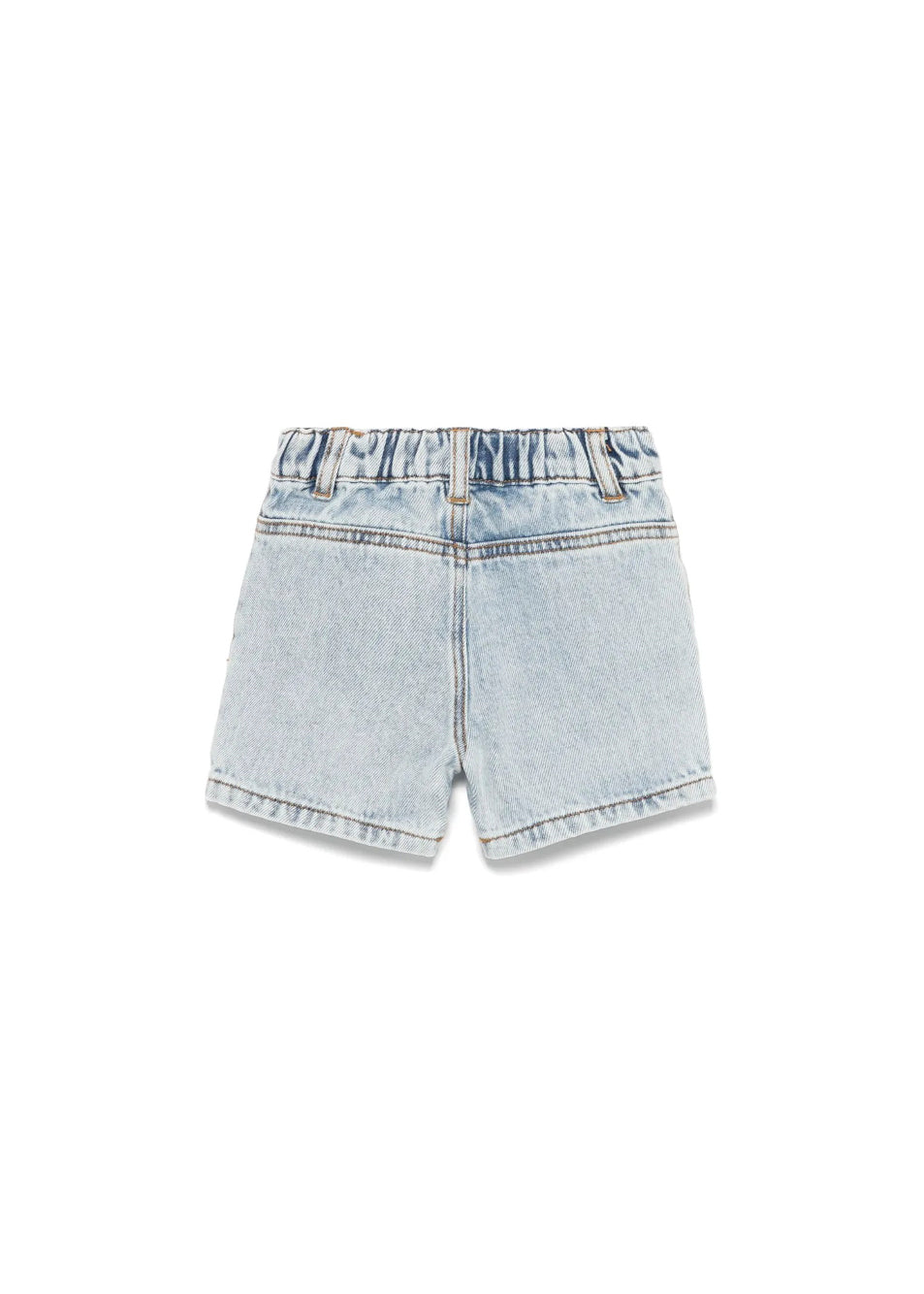 Moschino Kids Short in Denim con Ricami per Neonate (retro)