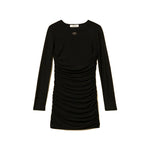 Twinset Kids Abito Nero Corto in Tulle con Arricciatura per Bambine