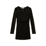 Twinset Kids Abito Nero Corto in Tulle con Arricciatura per Bambine