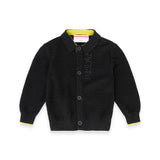 Paciotti Kids Cardigan Nero con Colletto Camicia per Neonati