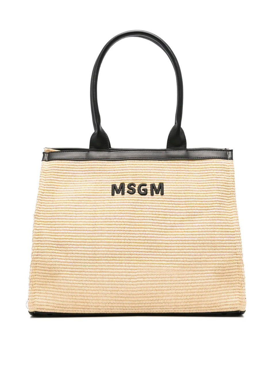 MSGM Kids Borsa Natural Tote con Logo per Bambine