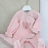 Deolinda Tutina Rosa con Teddy per Neonate