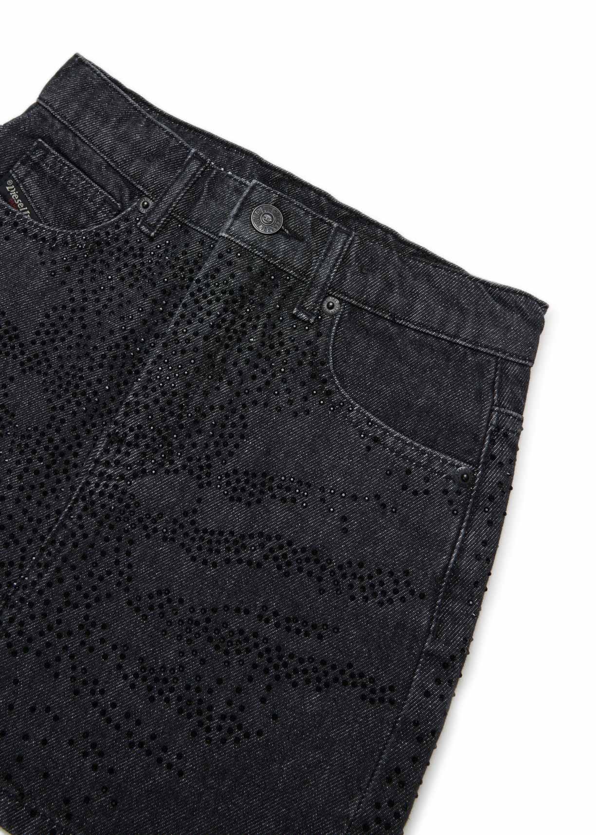 Diesel Kids Gonna Nera Denim Hotfix per Bambine