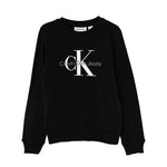 Calvin Klein Kids Felpa Girocollo Nera per Bambini