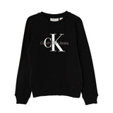 Calvin Klein Kids Felpa Girocollo Nera per Bambini