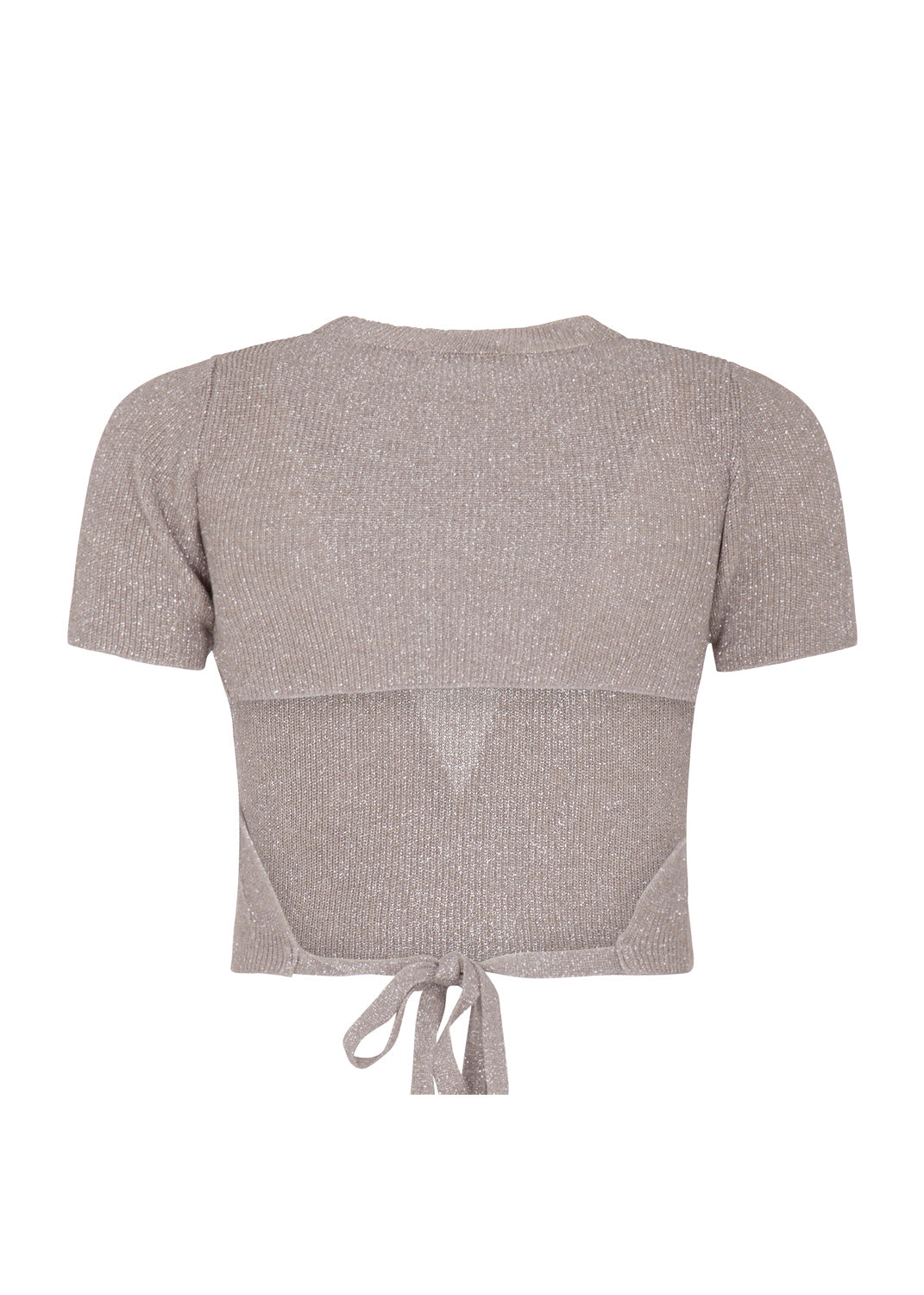 Pinko Kids T-shirt Crop con Fiocco con Logo (retro)