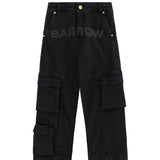 Barrow Kids Denim Jeans Nero Logo Barrow a Laser per Bambini