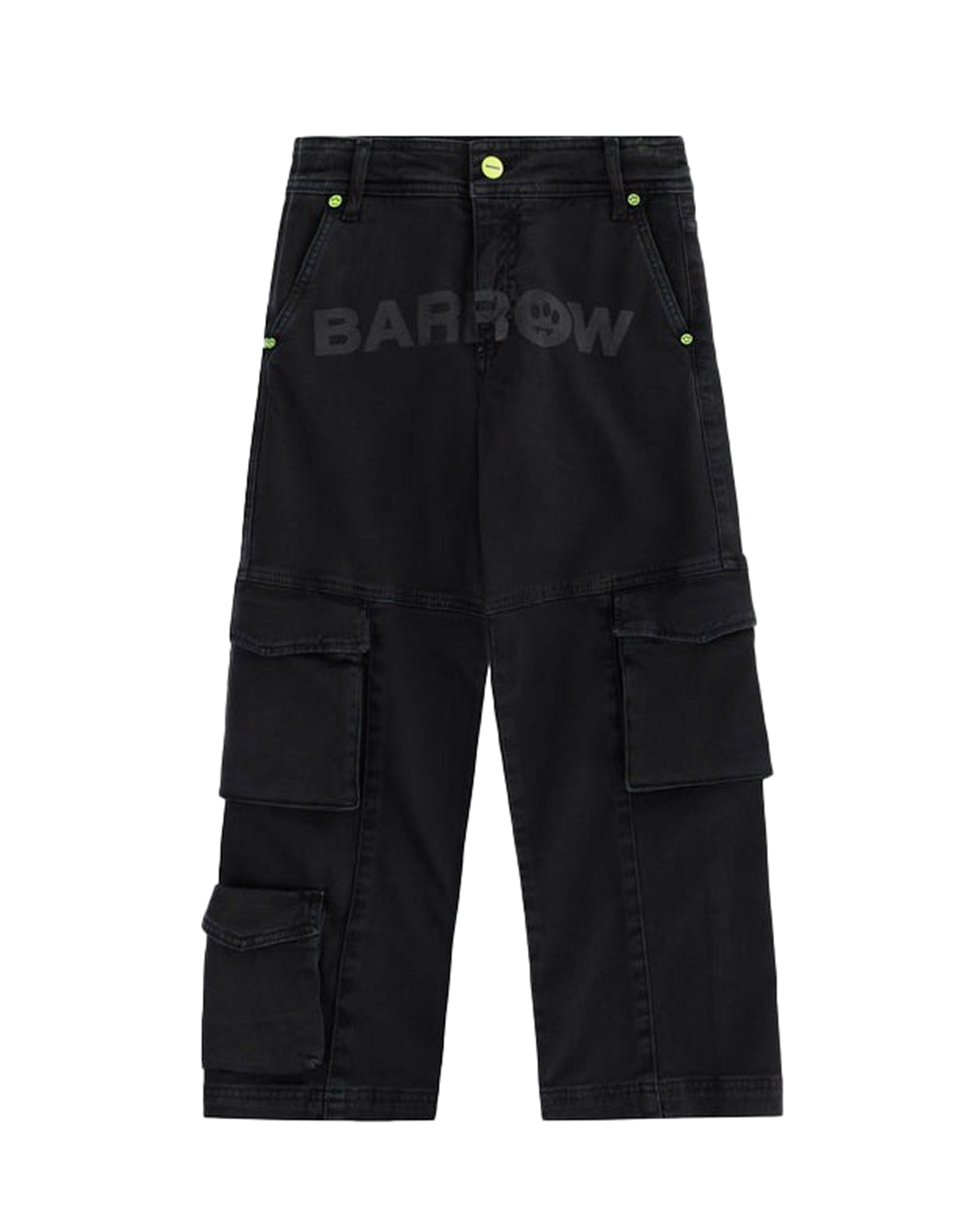 Barrow Kids Denim Jeans Nero Logo Barrow a Laser per Bambini