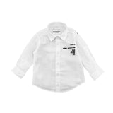 Iceberg Kids Camicia Bianca con Stampa sul Retro per Neonati