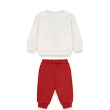 Iceberg Kids Completo di Tuta Bianco/Rosso con Stampa Logo  per Neonati