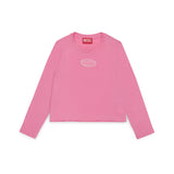 Diesel Kids T shirt Manica Lunga Fucsia con Oval D per Bambine