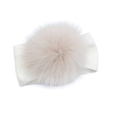 Barcellino Kids Fascia Bianco Latte con Pompon Volpe per Neonate