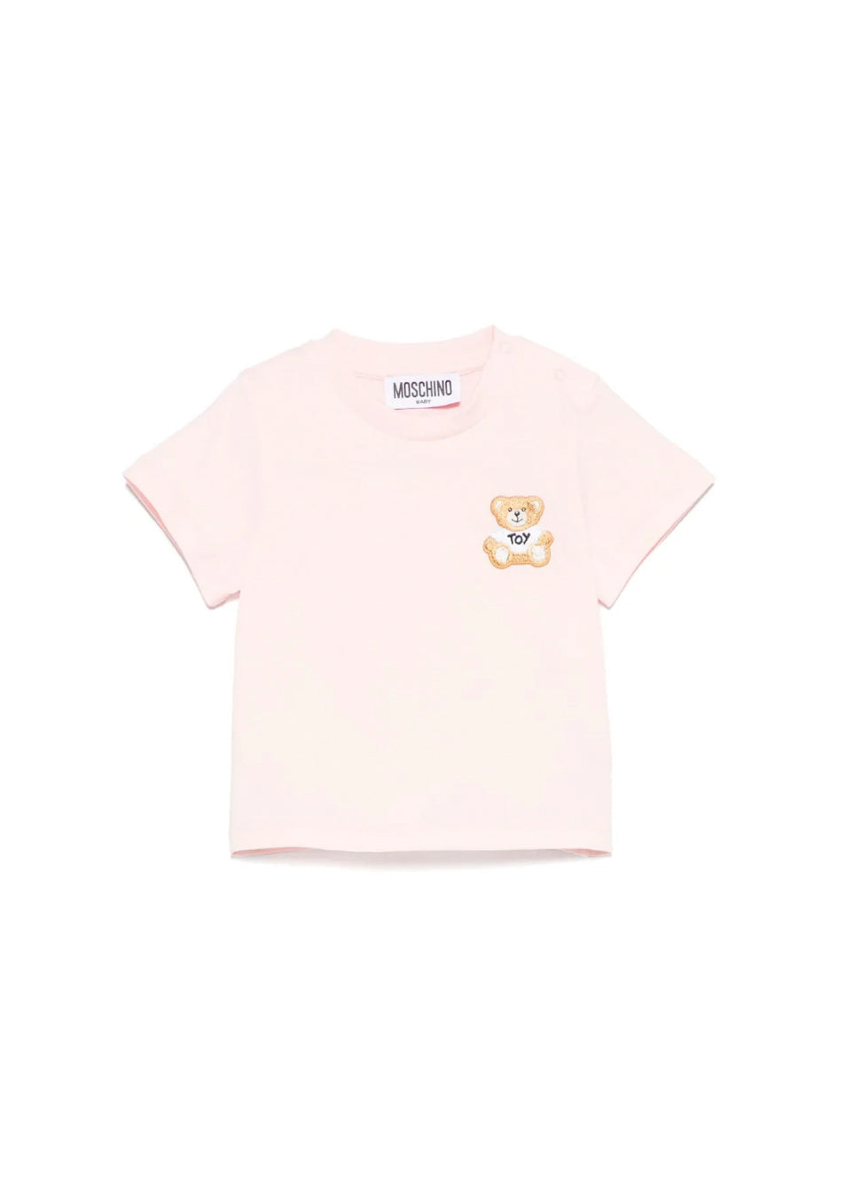 Moschino Kids T-shirt Rosa con Ricamo Toy per Neonate