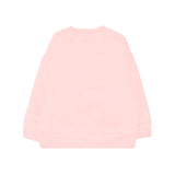 Moschino Kids Felpa Girocollo Rosa con Logo per Neonate