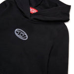 Diesel Kids Felpa con Cappuccio Nera Oval D per Bambine
