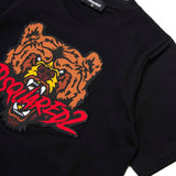 Dsquared2 Kids T-shirt Nera con Patch Bear per Bambini