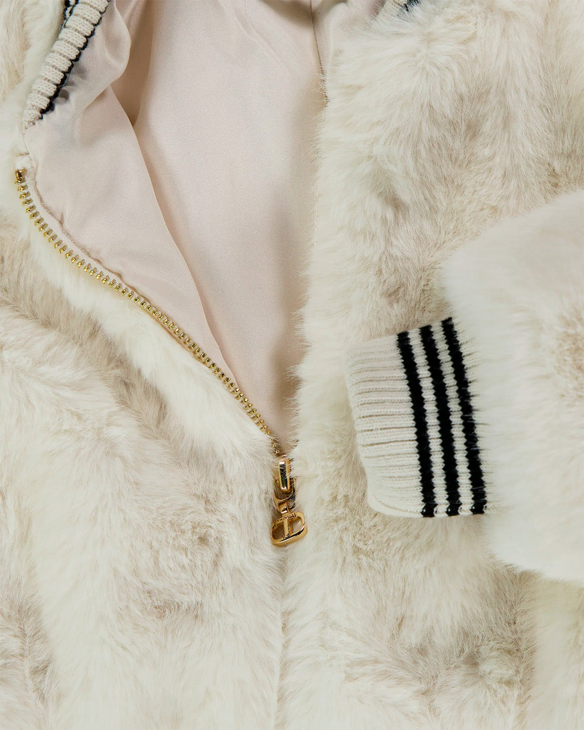 Twinset Kids Bomber in Eco-Pelliccia per Bambine