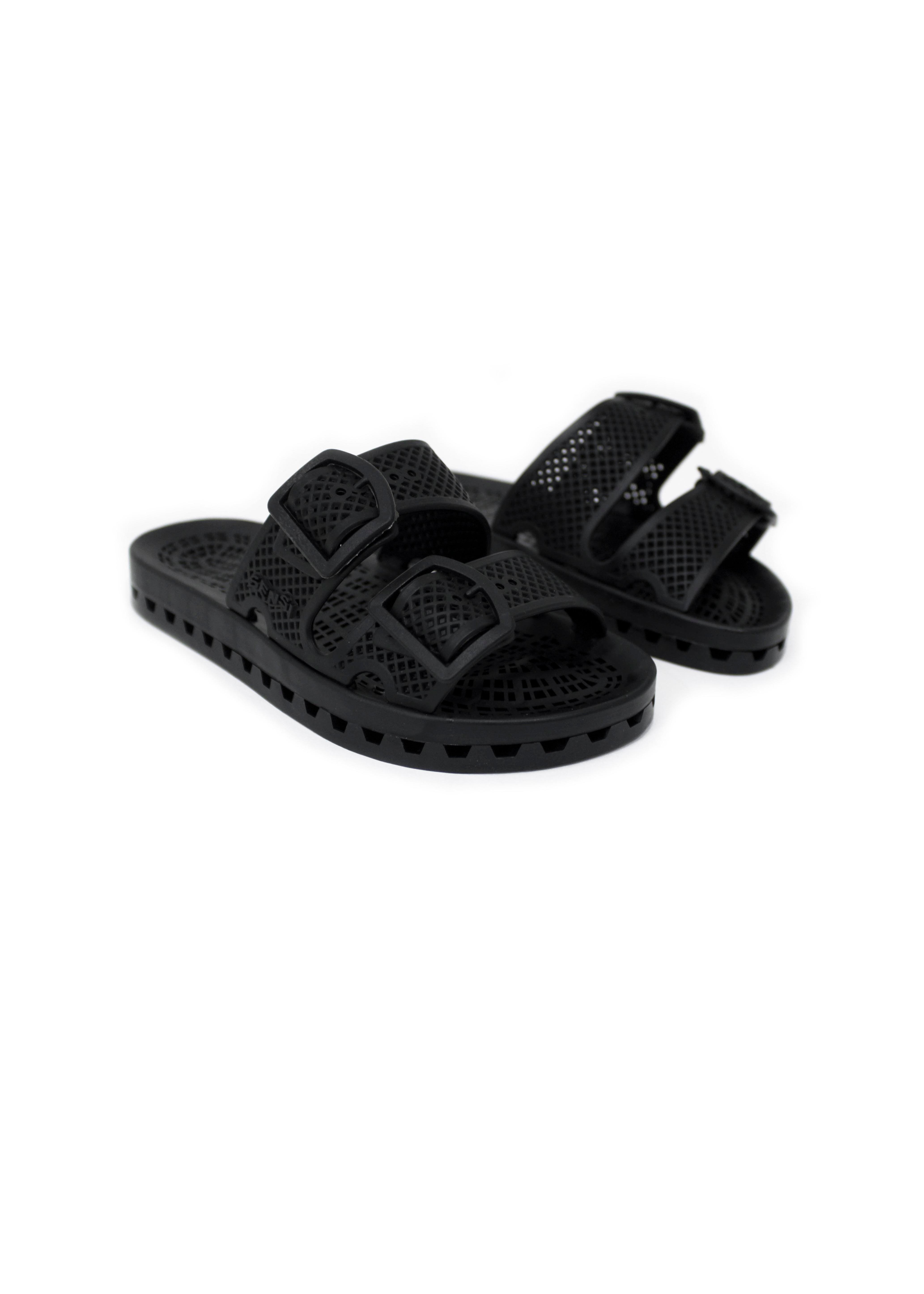 Sensi Kids Urban Sandalo Nero Doppia Fascia per Bambini