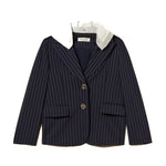 Twinset Kids Giacca a Righe con Capuccio per Bambine