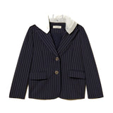 Twinset Kids Giacca a Righe con Capuccio per Bambine