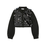 Pinko Kids Camicia Nera con Pailettes per Bambine