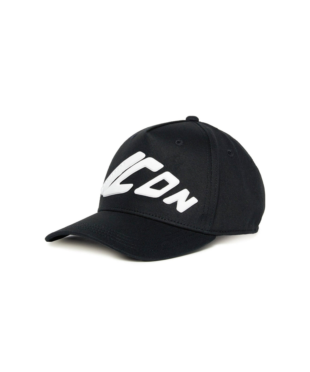 Dsquared2 Kids Cappello Nero con Stampa ICON per Bambini