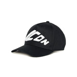Dsquared2 Kids Cappello Nero con Stampa ICON per Bambini