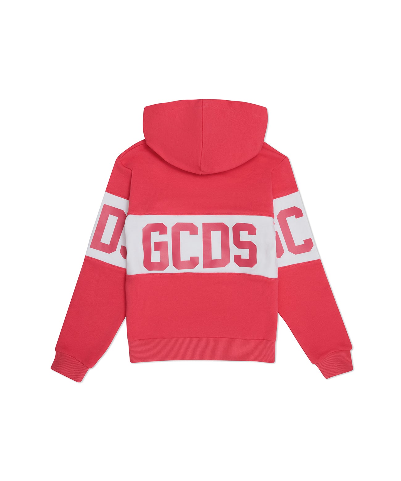 Gcds Kids Felpa con Cappuccio Fuxia  con Stampa a contrasto per Bambine