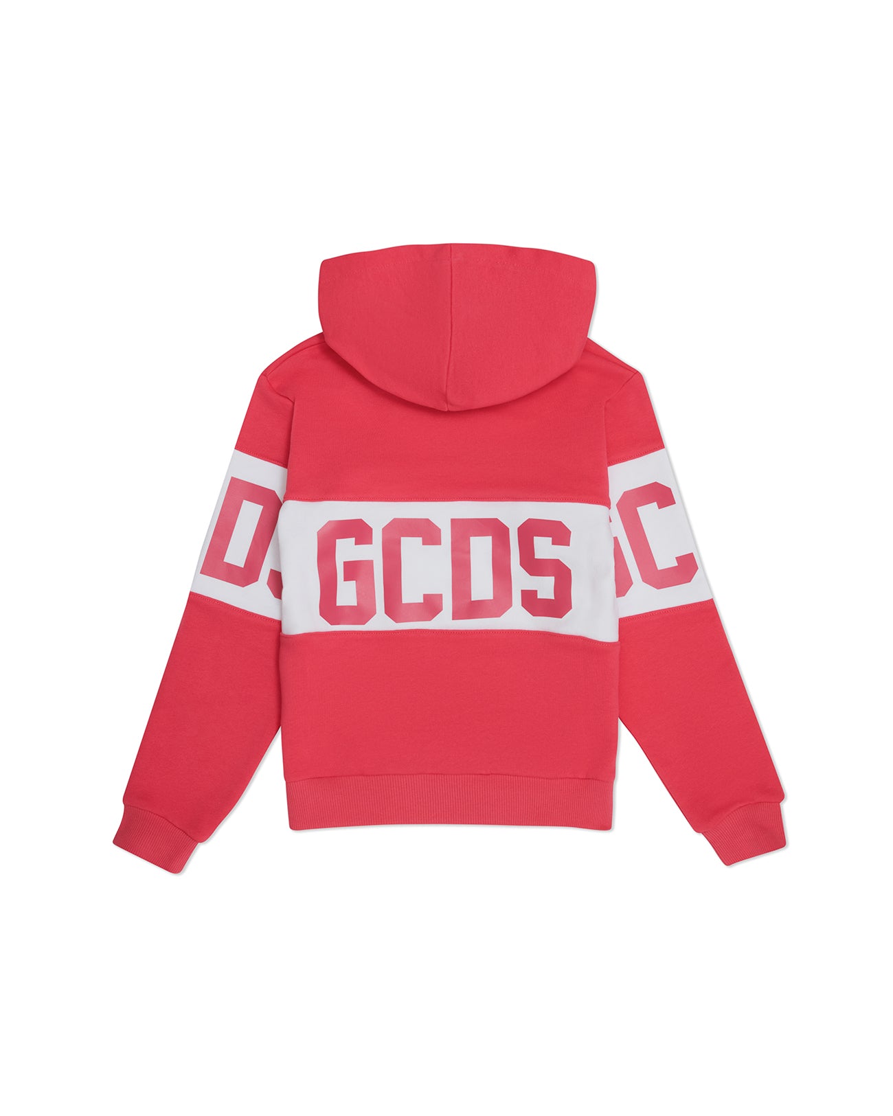 Gcds Kids Felpa con Cappuccio Fuxia  con Stampa a contrasto per Bambine