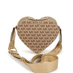 Michael Kors Kids Borsa Beige Cuore con Monogram per Bambine (retro)
