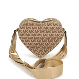 Michael Kors Kids Borsa Beige Cuore con Monogram per Bambine (retro)