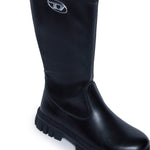 Diesel Kids Stivali Neri D-Hammer KNT per Bambine