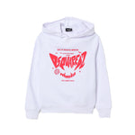 Dsquared2 Kids Felpa con Cappuccio Bianca con Stampa Unisex per Bambini