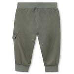 Boss Kids Pantalone Verde con Elastico per Neonati