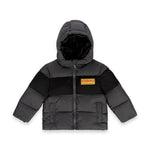 Iceberg Kids Bomber Nero con Cappuccio e Patch Logo per Neonati