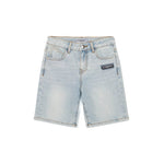 Iceberg Kids Bermuda Denim con Patch Logo per Neonati