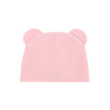 Moschino Kids Cappello Rosa con Teddy Ears con Logo per Neonate